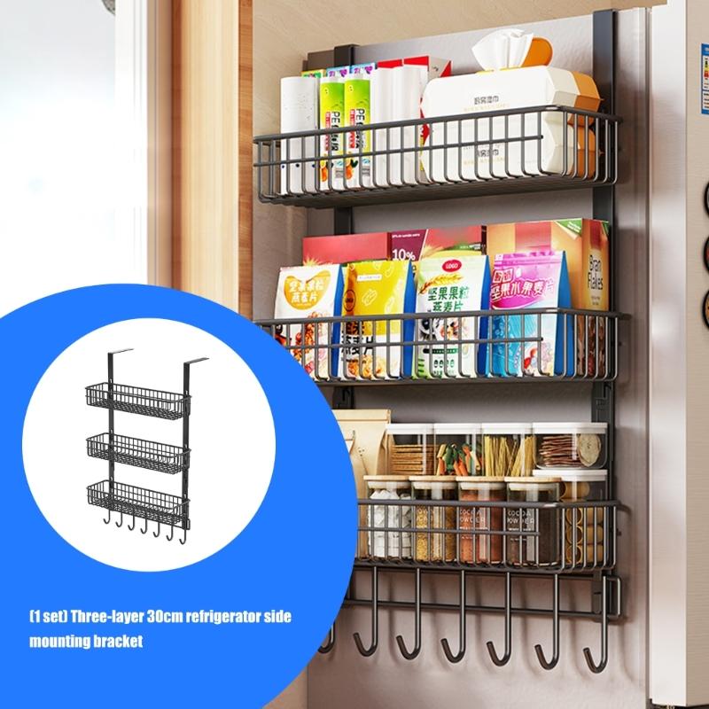 Wall Mount Or Over The Door 30cm Wide Kitchen Storage Shelf In Strong Metal Construction