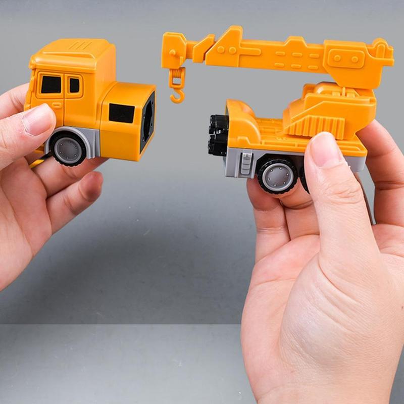 Magnetic Deformation Robot Engineering Car Excavator Mixer Truck Children's Multi-functional Combination Transform Robot Toy