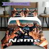 3pcs Duvet Cover Set (1*Duvet Cover + 2*Pillowcase, Without Core), Custom Name Batman Pattern Bedding Set, Home Bedroom Decor Gift