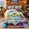 Burnley Football Pattern Bedding 3Pcs Set Custom Name, Bed Sheet And Pillowcases For Home Bedroom