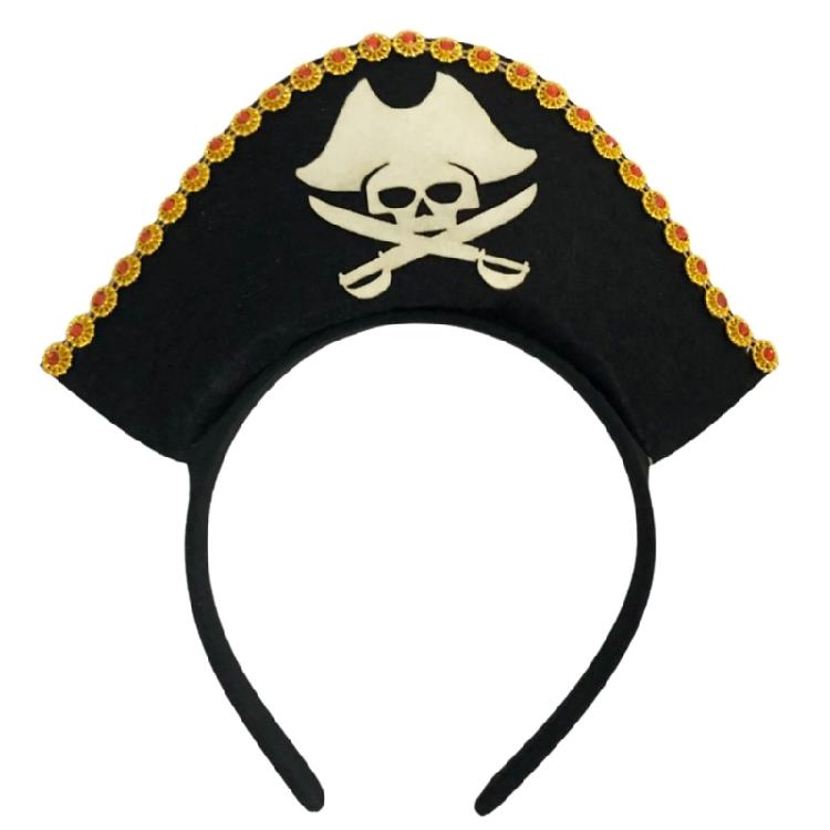 Fun Headbands Halloween Pirate Eyepatch for Party Glitter Headwear Photo Props