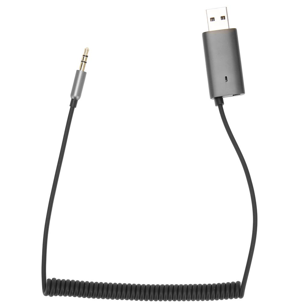 Bluetooth 5.1 Aux Adapter Built in Mic Hands Free Call 3.5mm Car Bluetooth Receiver for Car Sound
