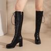 Seksowne Kozaki do Kolan dla Kobiet Lakierowane Fetyszowe Buty na Imprezę Damskie Obcasy Długie Kozaki Różowe Białe Czarne Czerwone Buty Zimowe Duży Rozmiar 44 4
