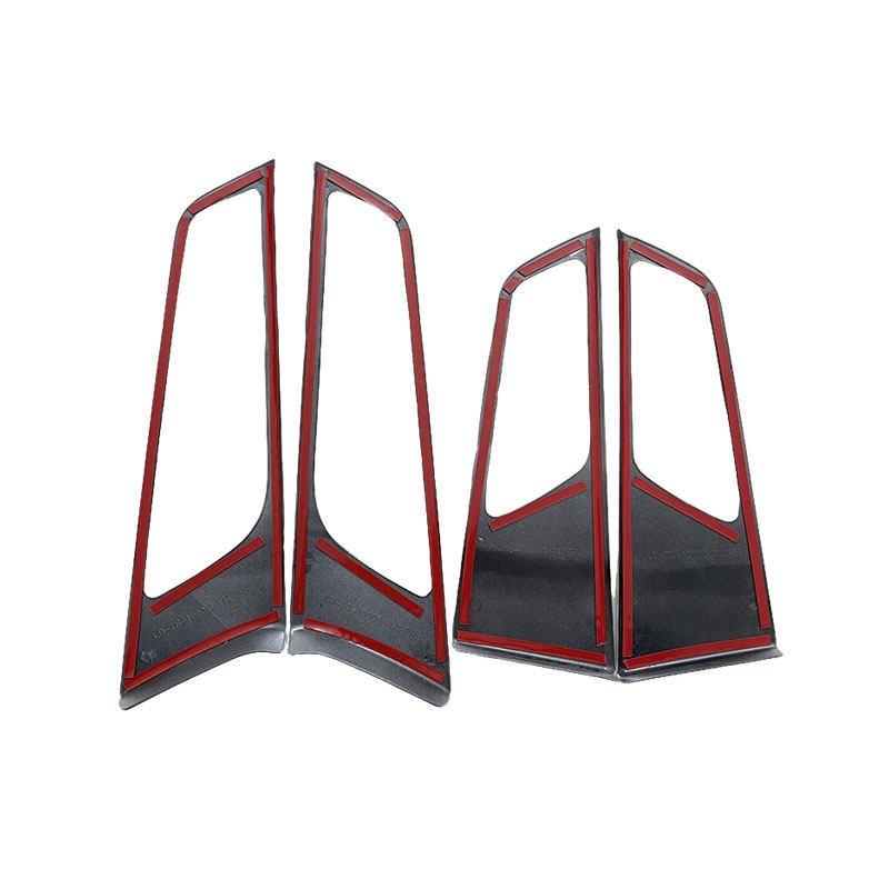 For Hyundai Tucson 2015 2016 2017 2018  Accessories Car ABS Interior 4pcs Carbon Fiber Texture Door Bowl Frame Trim