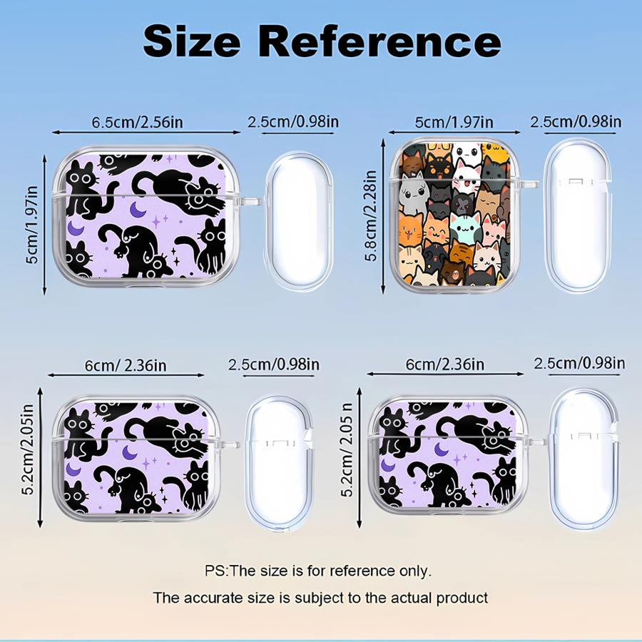 Cute Cat Lovely Clear Earphone Cases Cover Case For Airpods 3 2 1 Pro Pro3 Pro2 4