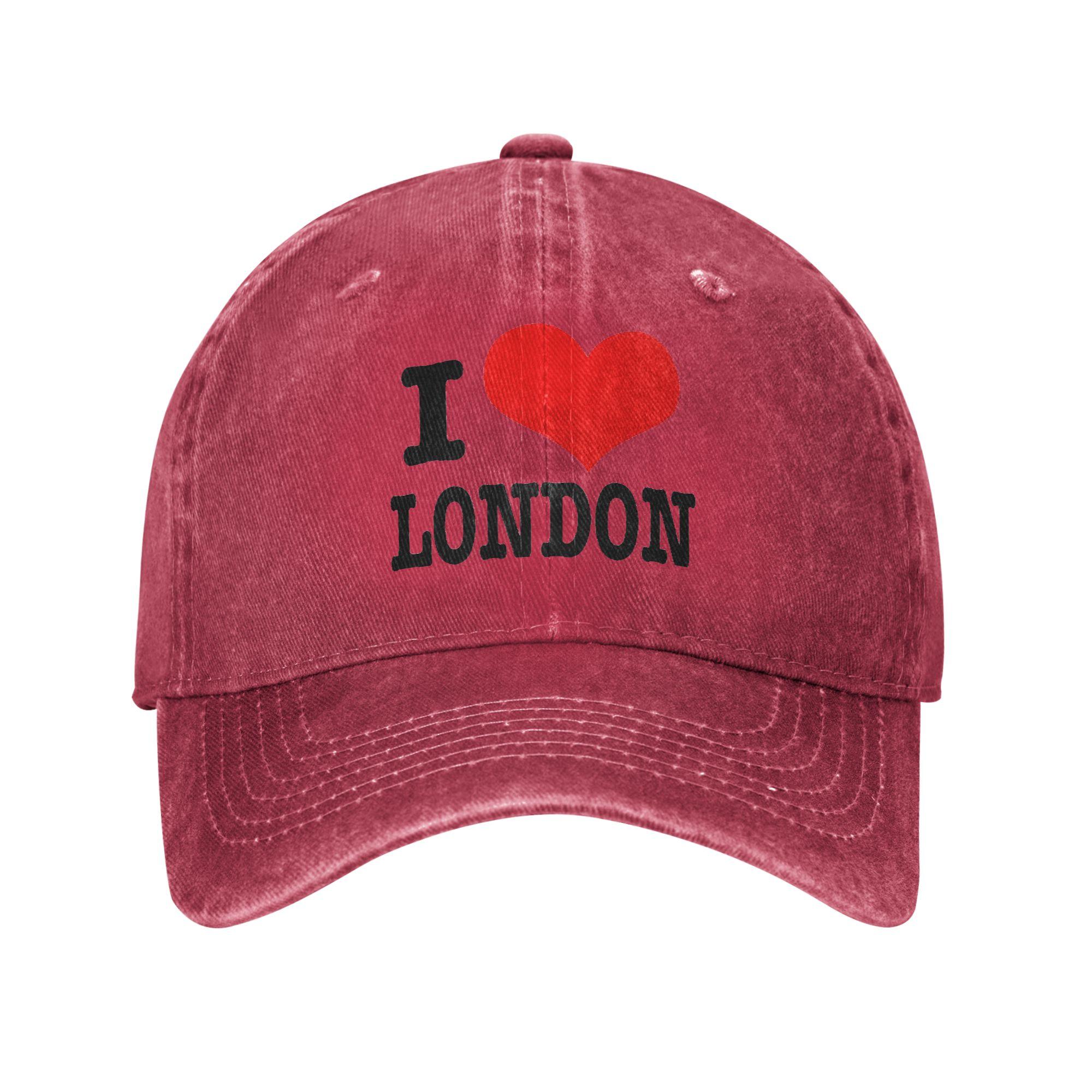 London UK England Denim Fabric Baseball Caps Snapback Baseball Hats Breathable Casquette Outdoor Unisex One Size