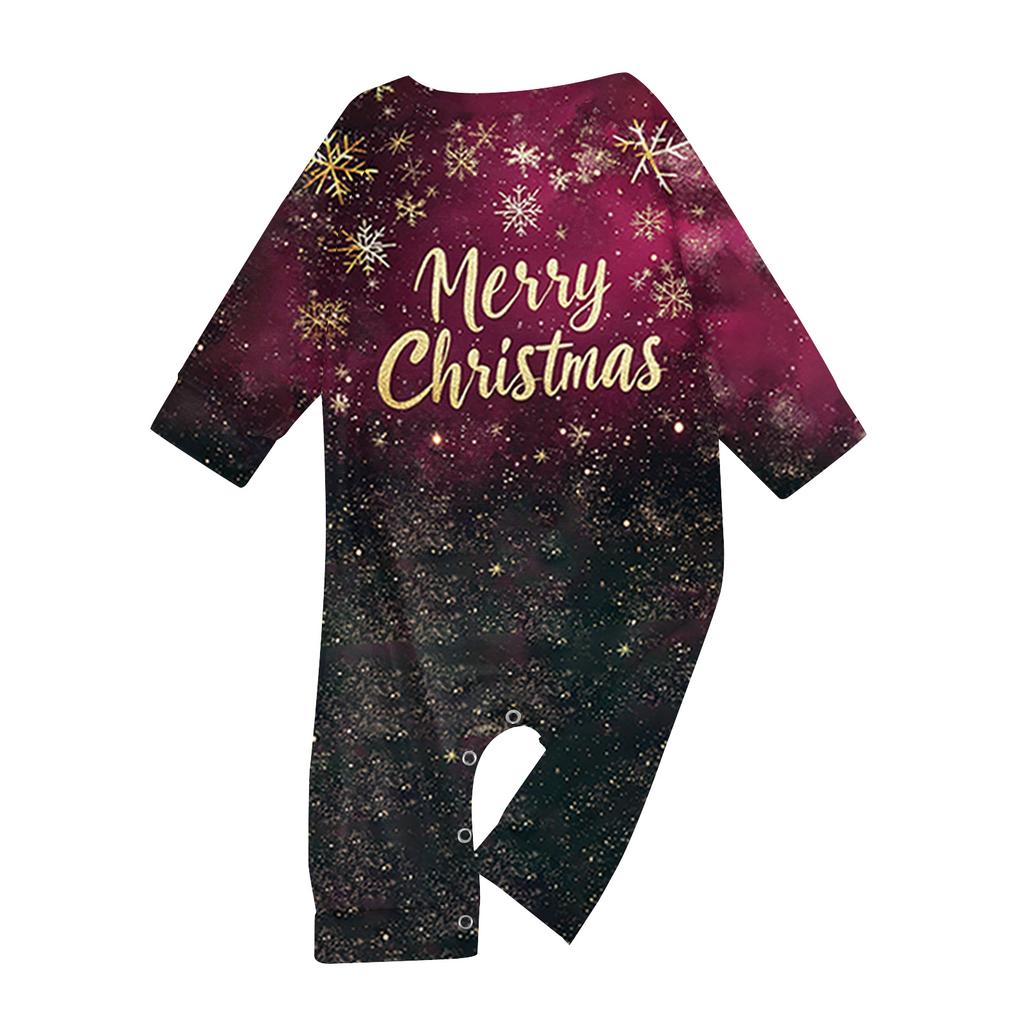 Christmas Print Family Outfit Long Sleeve Top + Pants Set Family Outfit