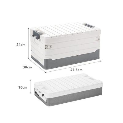 35L Foldable Storage Box for Car Trunk Collapsible Organizer Container Thickened PP Plastic Stackable Space Saving