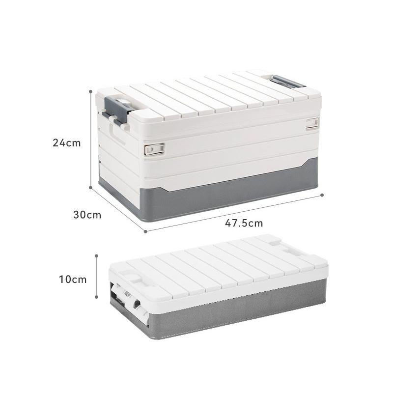 35L Foldable Storage Box for Car Trunk Collapsible Organizer Container Thickened PP Plastic Stackable Space Saving