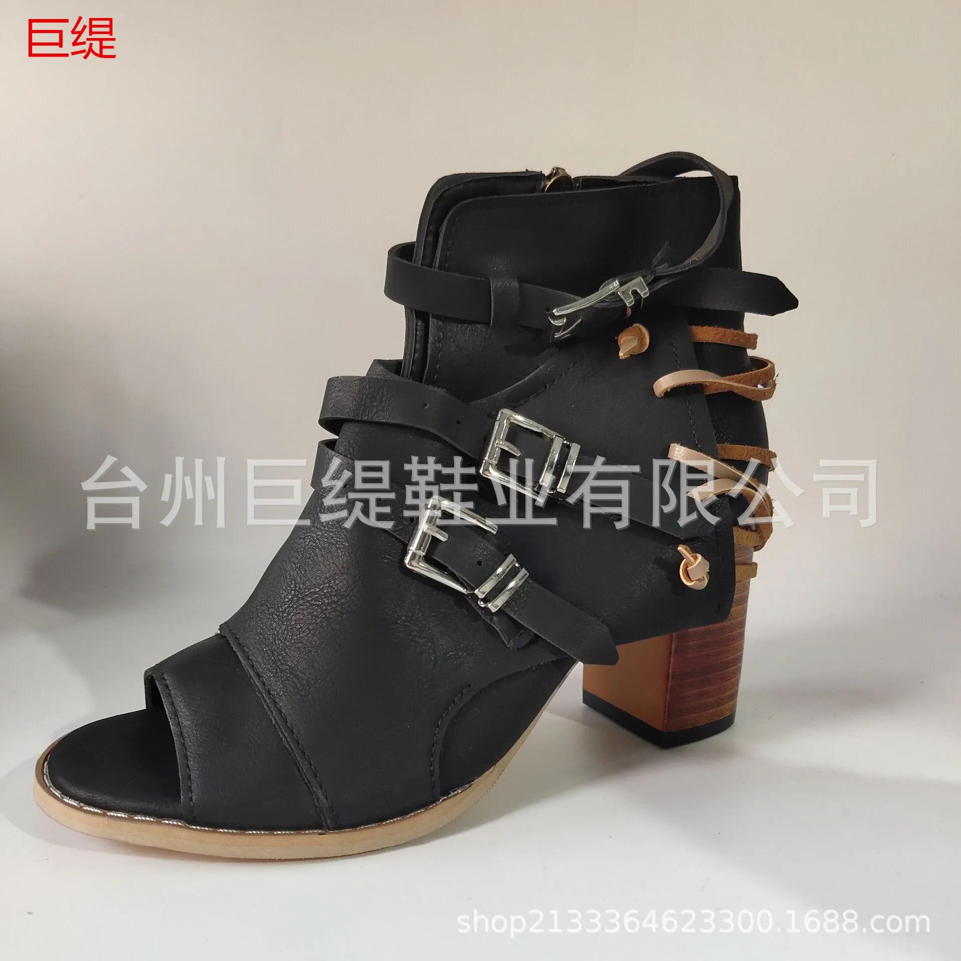 

Мода НОВЫЕ Женские Ботильоны Леопард Женщины Острый Носок Дамы Массивный Высокий каблук Женская Обувь Женская Обувь Большой Размер 2025 новый 4 чёрный