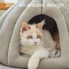 Plush Pumpkin Pet House with Removable Cushion Autumn Winter Warm Small Medium Dog Cat Bed Cave Plush Indoor Kitten Puppy Sleeping Nest