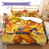 Sängkläder med Son Goku-mönster, Täcke Set Täckeöverdrag Örngott Hem Födelsedagspresent (1 * påslakan + 2 * örngott, utan kärna)