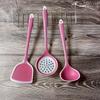 3pcs New translucent color food grade silicone kitchen cooking tools Kitchen spatula scoop Soup spoon High temperature resistant kitchen tools