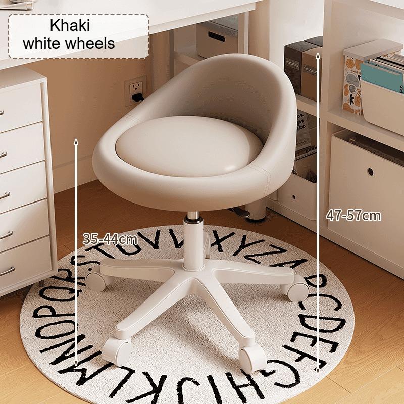 Makeup Chair for Girls, Soft-back Dressing Stool, Cream Style Manicure Chair, Simple Household Makeup Stool.