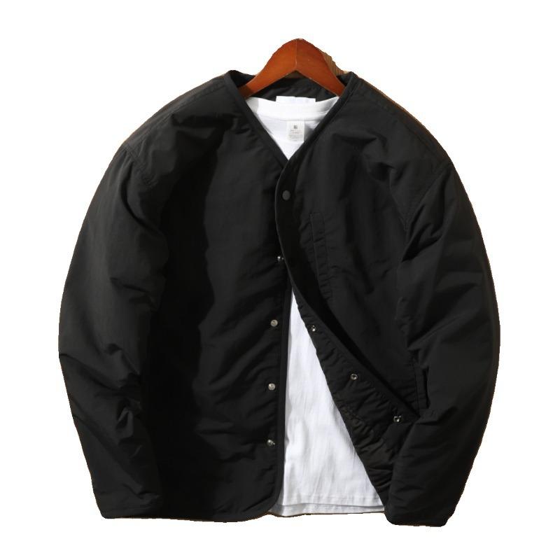 Mens Cotton Jacket Vintage Casual Loose Lightweight Autumn Winter Thick Durable Padded Coat Streetwear Harajuku
