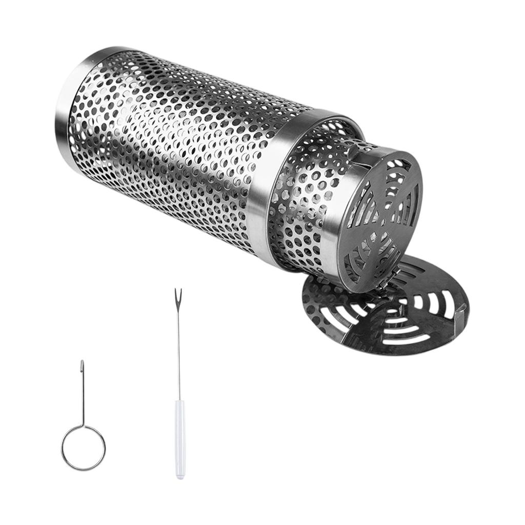 Panier Rotatif pour Grill BBQ en Acier Inoxydable 304 Tambour Roulant Pour Rôtissage et Grillade en Plein Air