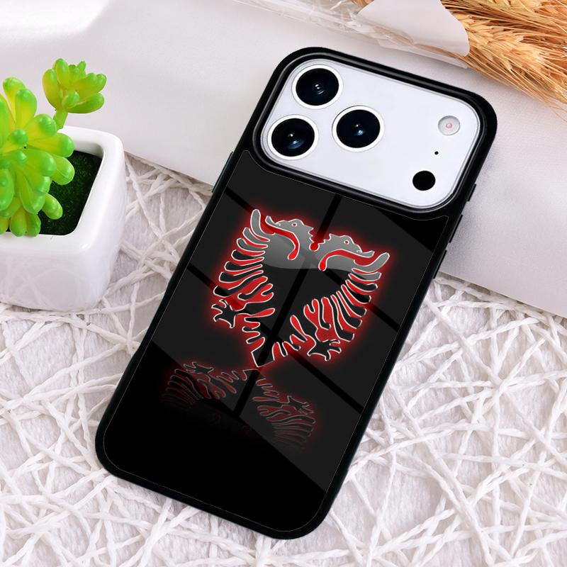 Albania Flag Eagle soft Phone Case for iPhone 17 Air 16 15 11 12 14 13 Pro Max Shockproof Cover