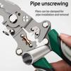 Foldable Wire Stripper, Pulley Design Multi-function Electrician Wire Splitter Wire Winding Pliers Crimping Pliers Hand Tool