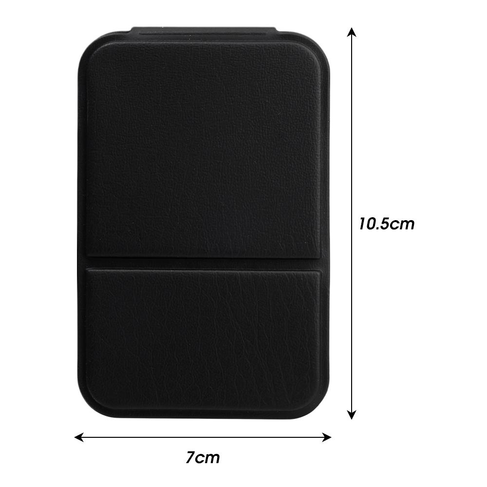 

1PC Mini Folding Makeup Mirror Solid Color PU Leather Simple Portable Handheld Desktop Makeup Mirror High Definition Vanity Tool чёрный