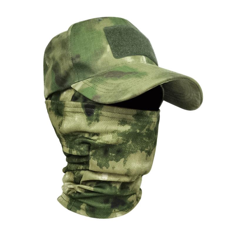 Outdoor Tactical Camouflage Baseball Cap Set Full Face Balaclava Hat Breathable Windproof Four Seasons Sports Fishing Hiking