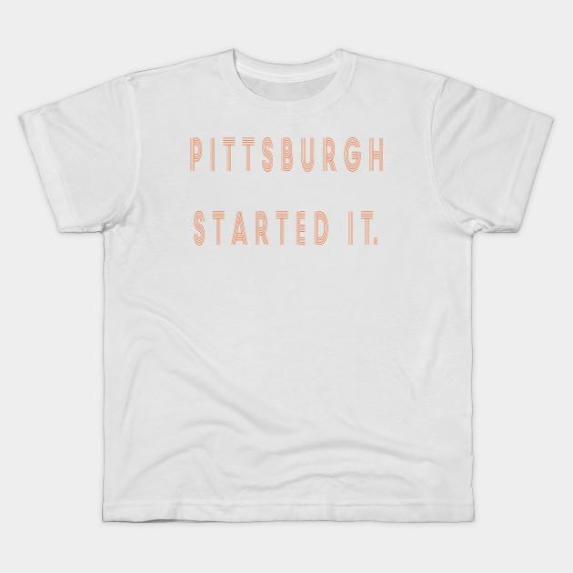 Детская футболка с забавным принтом «Питтсбург начал это», детские ...
