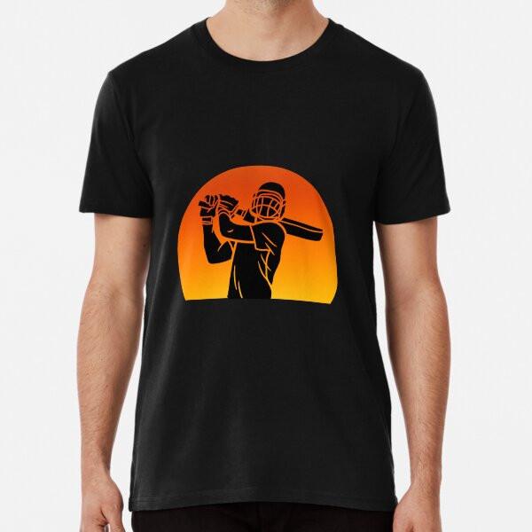 sunset cricketer batsman,cricketer,batsman,c S to 5XL Made in the AU/USA T-Shirt