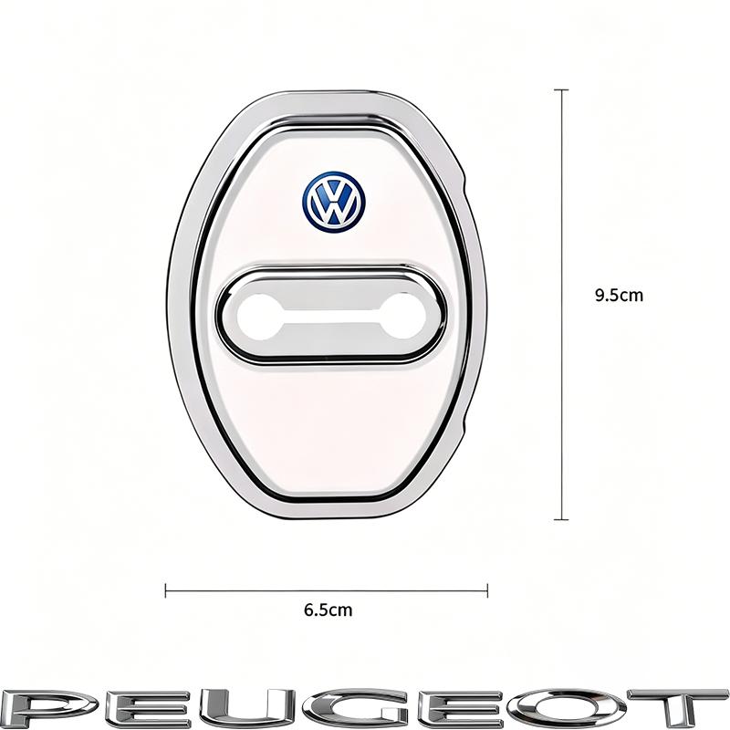 4Pcs Silicone Car Door Lock Cover Shock Absorber Accessories For VW GTI Polo Golf Passat Tiguan Arteon Touareg CC Taigo Hub Cap zq3