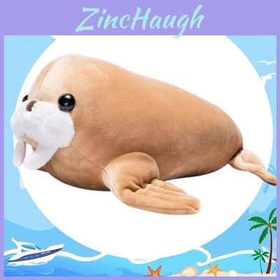 Soft Plush Stuffed Animal Walrus Pillow For Bedroom Or Office Decor