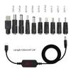 UsbC TypeC toDC 5V-20V PD Male Power Cable with DC7450 DC5525 DC4530 10PCS Converter Adapter Line for LCD Monitors