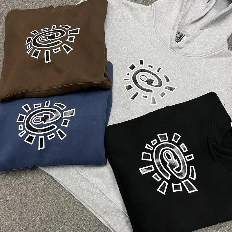 Women Men Hoodies American Retro Personalized Casual Loose Hoodies Y2K Trendy Pattern Printed Hoodies for Streetwear