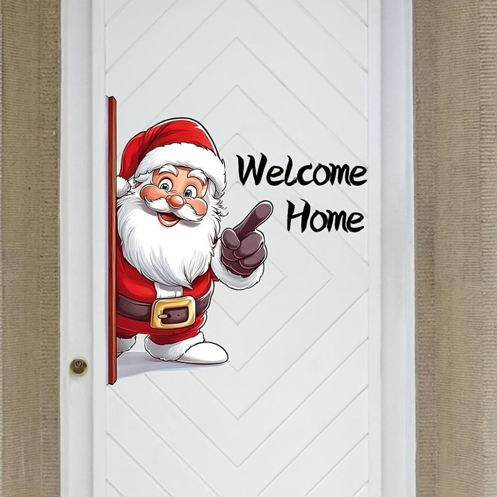 Welcome Home Wall Stickers Christmas Wall Stickers Wall Decals Christmas Wall Decorations Xmas Art For Kids Bedroom Playroom Decor