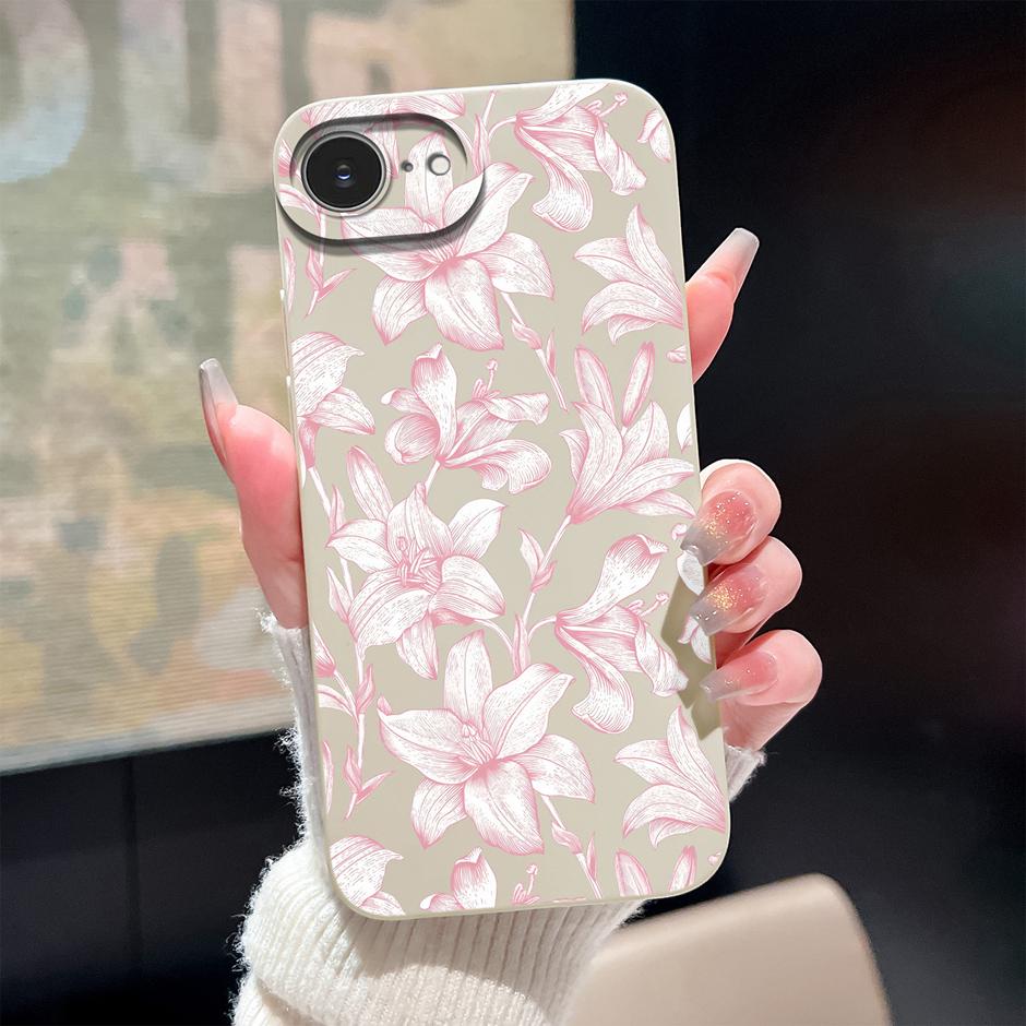 For iPhone17 17E 17Air 17Pro 17ProMax Case Pink Rose Rainbow Trendy Antifouling Bumper For iPhone17E iPhone 17 Pro Max Air Capa