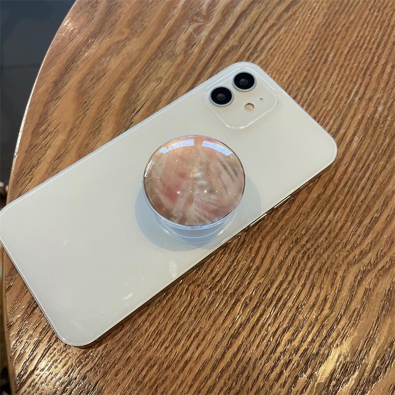 Fashion Amber Marble Universal Mobile Phone Grip Holder Finger Ring Lazy Desk Stand Forest Stripe Space Leopard Print Bracket