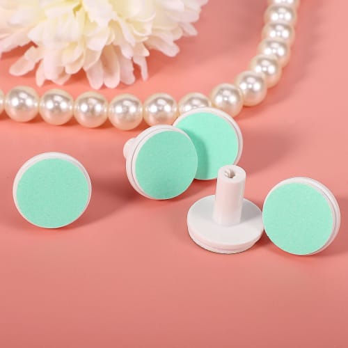 FOMIYES 24-Piece Nail File, Baby Nail Grinder Grinding Head Refill, Replacement Nail Buffer Pads for Moms, Replacement Nails, Scissors, Electric Nail