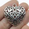 10pcs Charms Heart DIY Jewelry Findings For Jewelry Making Accessories Antique Silver Color Big Heart Charms Pendant