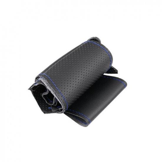 Perforated Leather Steering Wheel Cover Trim For Kia Rio K2 Picanto 3 2017-2024