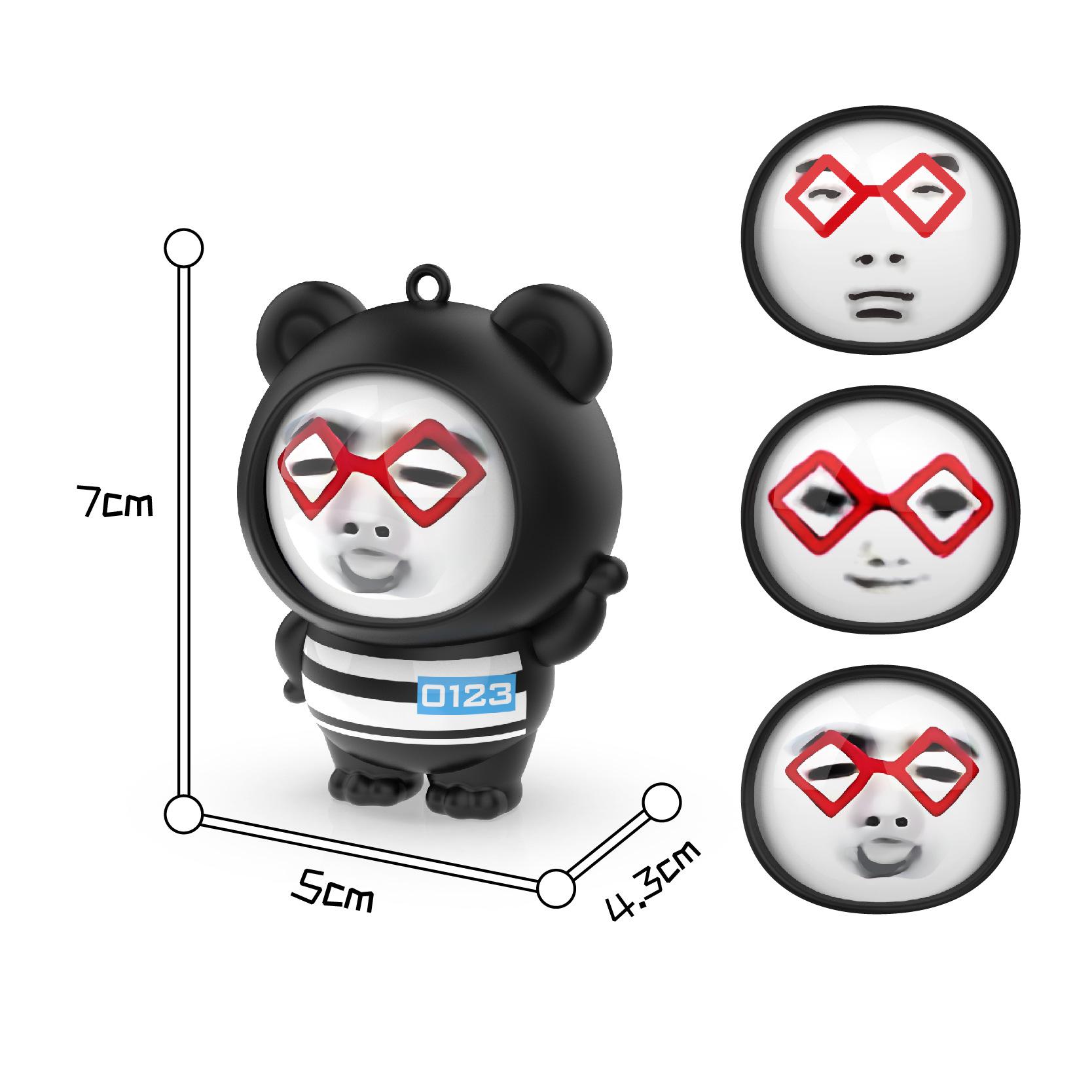 

Брелок-игрушка с грибом, меняющим выражение лица и вращающимся