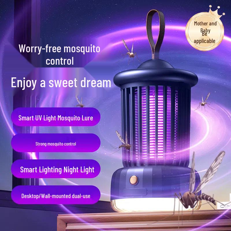 Silent, Safe, Radiation-Free Mosquito Killer Lamp: Ideal for Mothers & Babies, Efficient All-Night Protection for Home & Camping