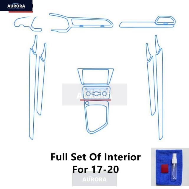 For VOLKSWAGEN TIGUAN ALLSPACE 17-22 Car Interior Center Console Transparent TPU Protective Film Anti-scratch Repair Film Refit