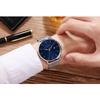Japanese Movement Waterproof Blue Steel Band Fashion Trend Watch Trendy Men Korean Version Simple Ultra-thin Calendar Men's Watch