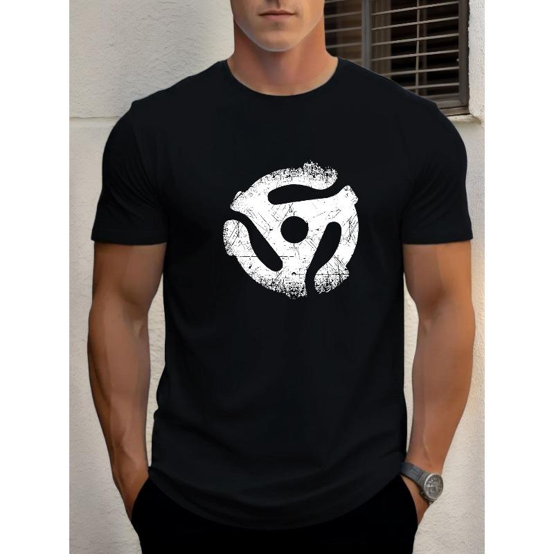 European size Men's Abstract Pattern Summer Casual Crew Neck Short Sleeve T-Shirt for Men Casual Comfortable T-shirt for Men