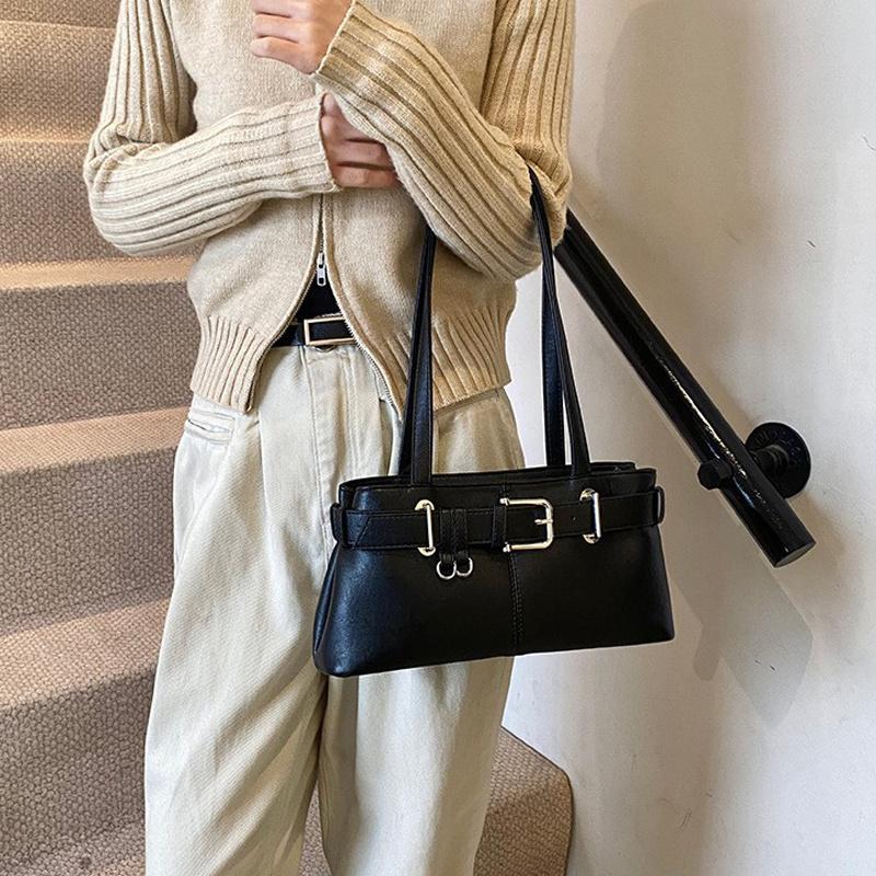 Yogodlns Shoulder Bag PU Leather Tote Bag Zipper Closure Top Handle Satchel Underarm Bag for Women Shopping Travel