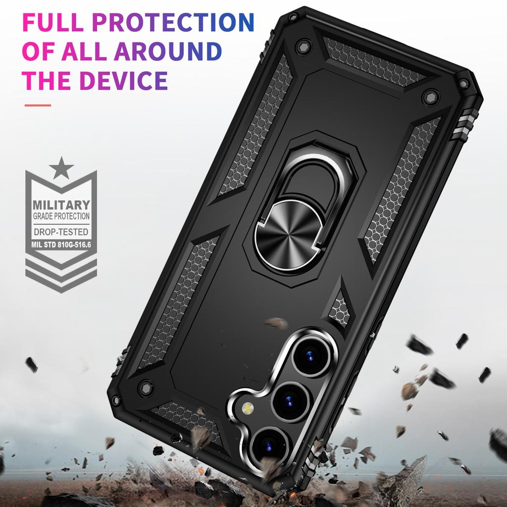 For Samsung Galaxy S24 Case Drop-resistant PC+TPU Kickstand Phone Protector