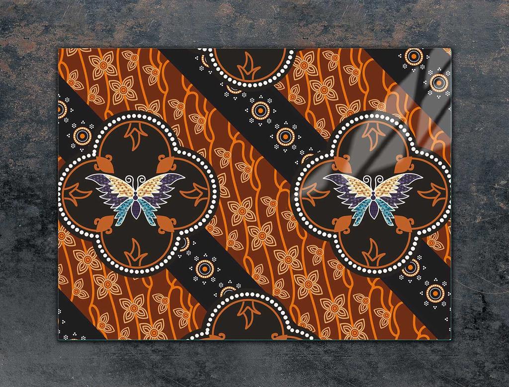 SZKLANA PŁYTA OCHRONNA NA KUCHENKĘ 70x52 MOTYL