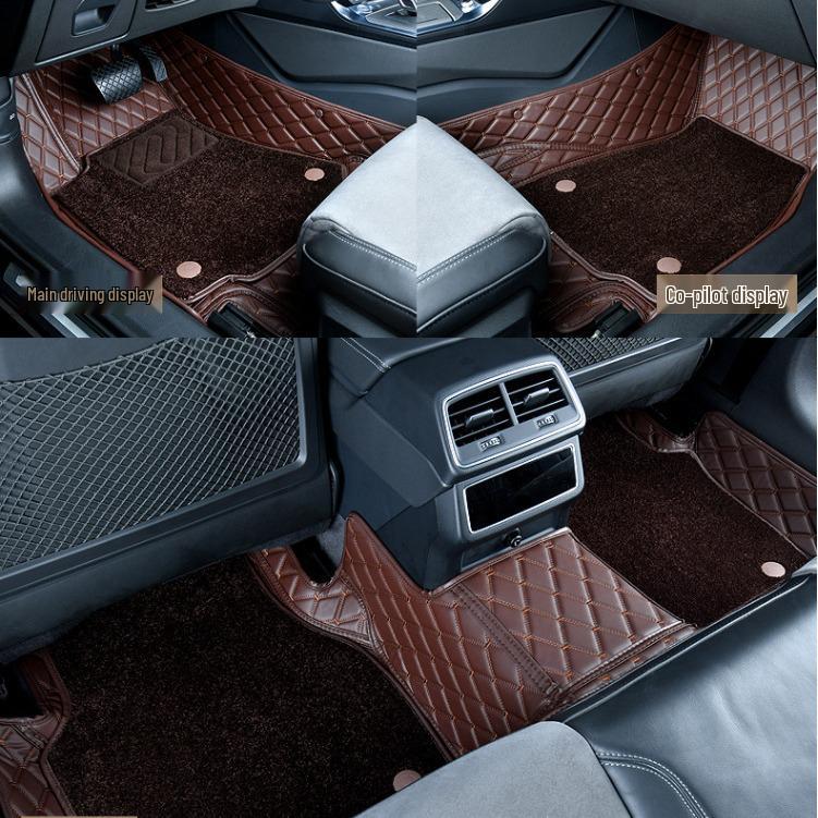 Premium Nappa Leather Full Surround Floor Mats for BYD Models: Qin, Seal, 06, Tang, Song, Han, Dolphin, Destroyer.
