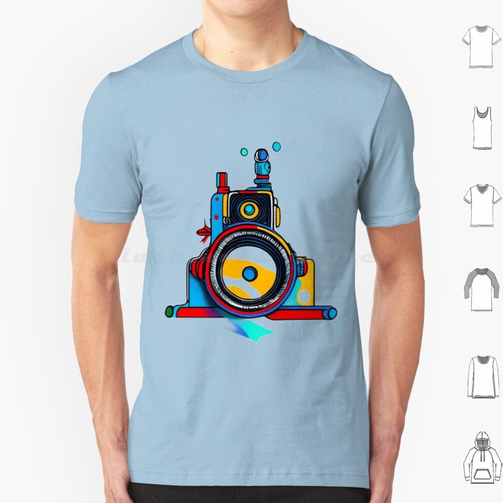 Fotografia T Shirt 6xl Cotton Cool Tee Fotografia Magliette Retro Film Sculpture Cinema Fotografia Vintage Camera Hasselblad