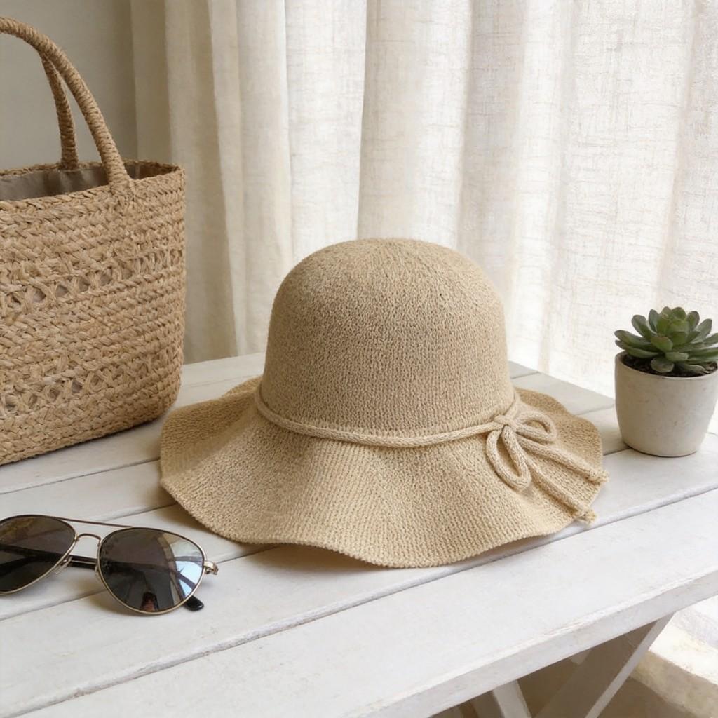 Summer Womens Breathable Polyester Fisherman Hat With Foldable Sunshade For Beach Outdoor Use