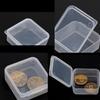 5Pcs Small Transparent Plastic Storage Box Clear Square Multipurpose Display Box