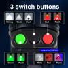 High Power Flashlight White/Red Green Light 3 Colors Multifunctional Rechargeable Zoom Flashlight Outdoor Camping Hunting Torch