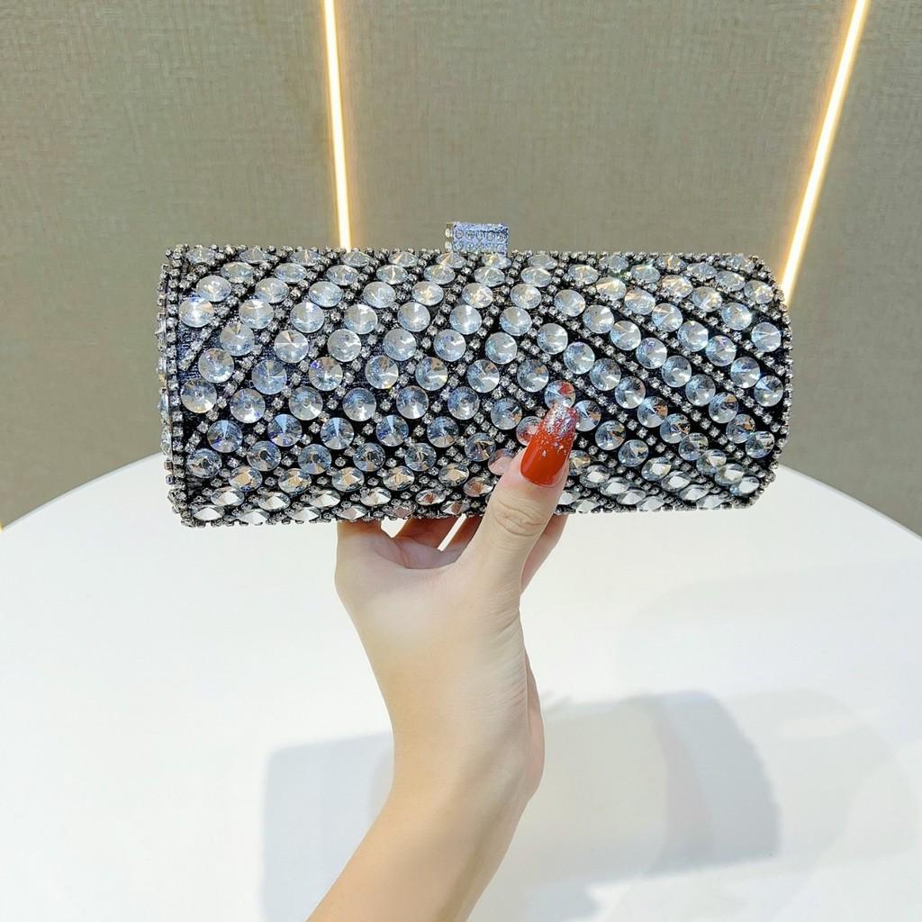 Elegant Evening Clutch Bag For Women With Sparkling Rhinestone Detailing For Formal Events